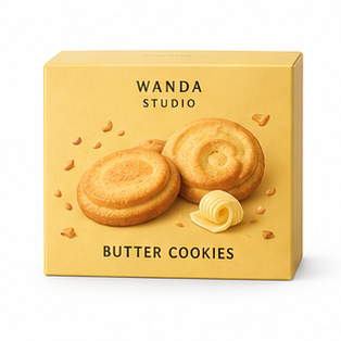 Fictional Butter cookies packaging