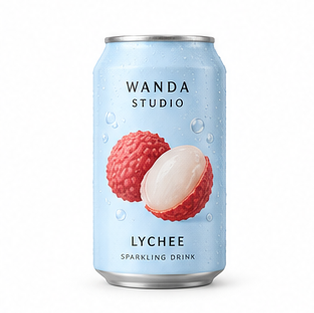 Fictional Lychee sparkle packaging